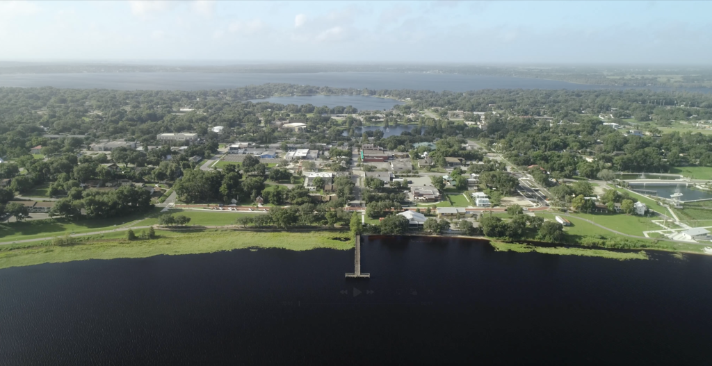 Aerial view of Clermont Florida and it's beautiful real estate potential.